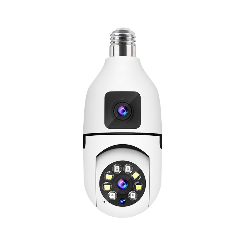 2 MP 360° Dönebilen 2 Kameralı WiFi Ampul Kamera + Kargo