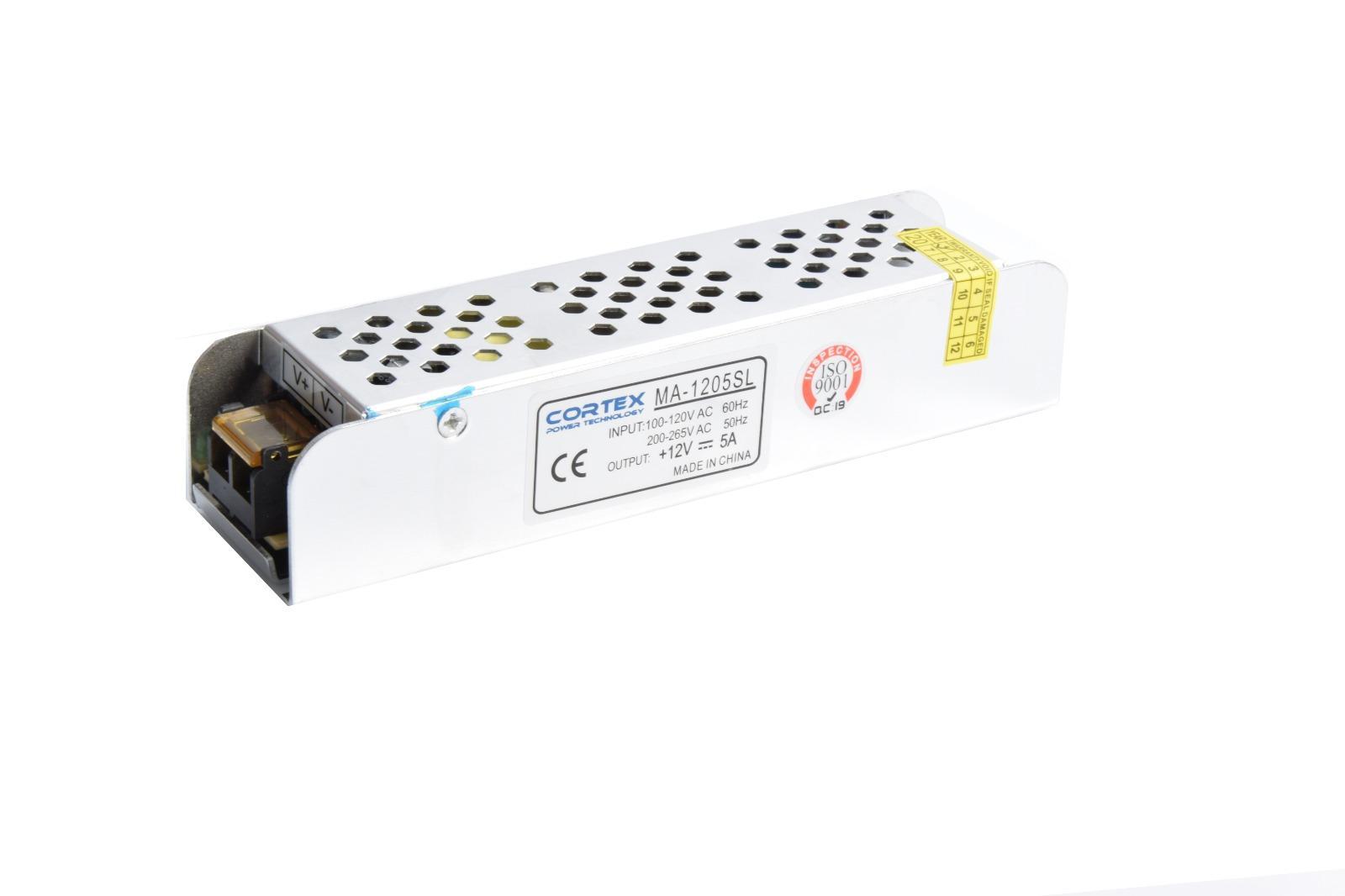 12V 5A Metal Adaptör (İnce)