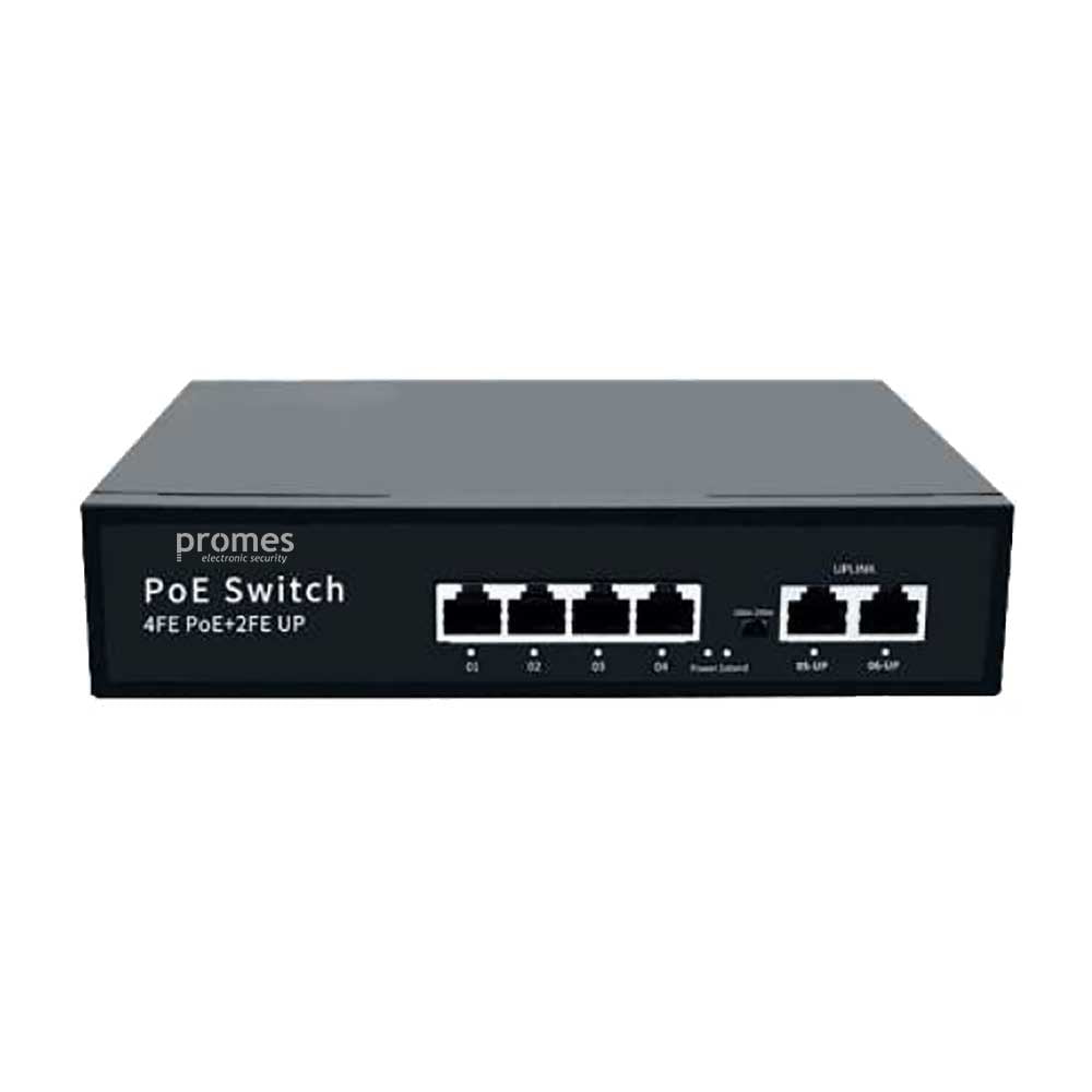 4+2 Port PoE Switch – 10/100